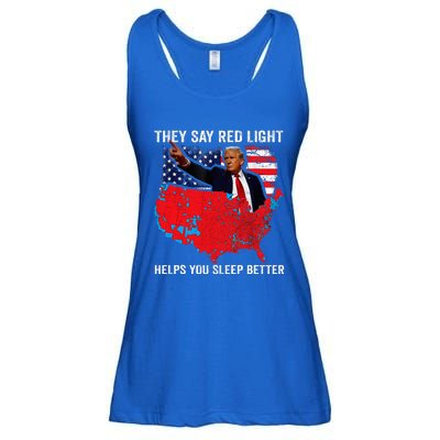 They Say Red Light Helps You Sleep Better Ladies Essential Flowy Tank