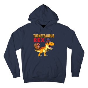 Turkey Saurus Rex Thanksgiving Dinosaur Turkey Boys Hoodie