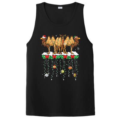 Three Santa Reindeer Elf Camels Christmas Farmer Family PosiCharge Competitor Tank