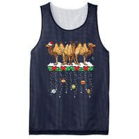 Three Santa Reindeer Elf Camels Christmas Farmer Family Mesh Reversible Basketball Jersey Tank