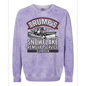 TrumpS Snowflake Removal Service Est. 2024 Funny Trump 2025 Colorblast Crewneck Sweatshirt