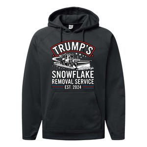 TrumpS Snowflake Removal Service Est. 2024 Funny Trump 2025 Performance Fleece Hoodie