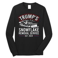 TrumpS Snowflake Removal Service Est. 2024 Funny Trump 2025 Long Sleeve Shirt