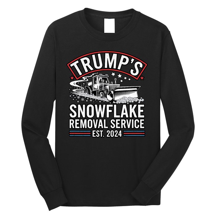 TrumpS Snowflake Removal Service Est. 2024 Funny Trump 2025 Long Sleeve Shirt