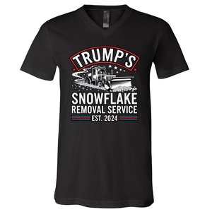 TrumpS Snowflake Removal Service Est. 2024 Funny Trump 2025 V-Neck T-Shirt