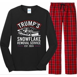 TrumpS Snowflake Removal Service Est. 2024 Funny Trump 2025 Long Sleeve Pajama Set