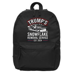 TrumpS Snowflake Removal Service Est. 2024 Funny Trump 2025 16 in Basic Backpack