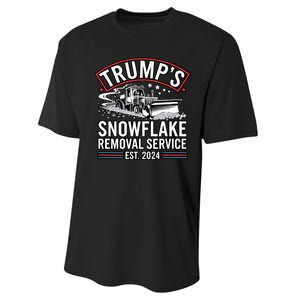 TrumpS Snowflake Removal Service Est. 2024 Funny Trump 2025 Performance Sprint T-Shirt