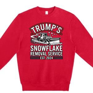 TrumpS Snowflake Removal Service Est. 2024 Funny Trump 2025 Premium Crewneck Sweatshirt