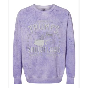 TrumpS Snowflake Removal Service Funny Donald Trump Colorblast Crewneck Sweatshirt