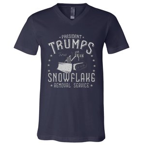 TrumpS Snowflake Removal Service Funny Donald Trump V-Neck T-Shirt