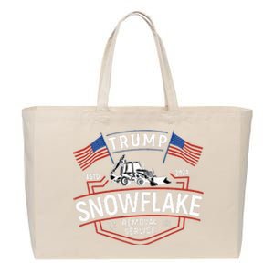 TrumpS Snowflake Removal Service Cotton Canvas Jumbo Tote