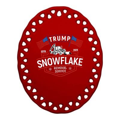 TrumpS Snowflake Removal Service Ceramic Oval Ornament