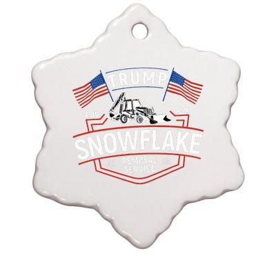 TrumpS Snowflake Removal Service Ceramic Star Ornament