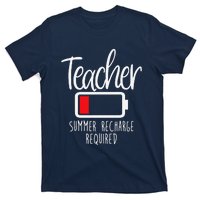 Teacher Summer Recharge Required Last Day School Women Funny T-Shirt