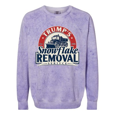 TrumpS Snowflake Removal Service Funny Trump 2024 Colorblast Crewneck Sweatshirt