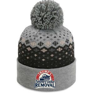 TrumpS Snowflake Removal Service Funny Trump 2024 The Baniff Cuffed Pom Beanie