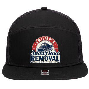 TrumpS Snowflake Removal Service Funny Trump 2024 7 Panel Mesh Trucker Snapback Hat