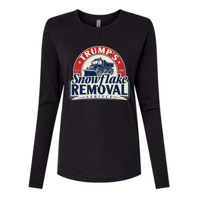 TrumpS Snowflake Removal Service Funny Trump 2024 Womens Cotton Relaxed Long Sleeve T-Shirt