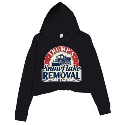 TrumpS Snowflake Removal Service Funny Trump 2024 Crop Fleece Hoodie