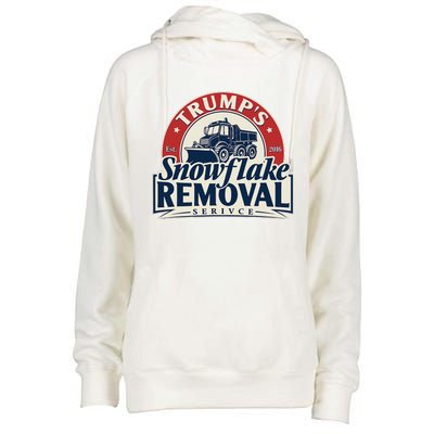 TrumpS Snowflake Removal Service Funny Trump 2024 Womens Funnel Neck Pullover Hood