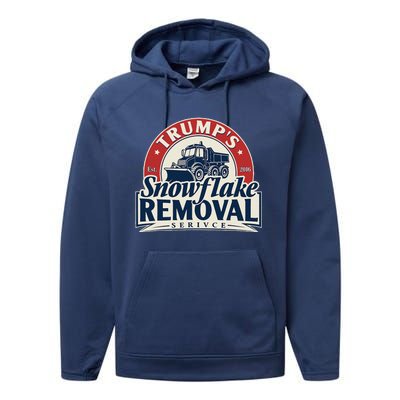 TrumpS Snowflake Removal Service Funny Trump 2024 Performance Fleece Hoodie