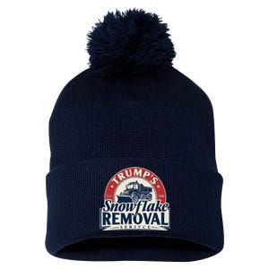 TrumpS Snowflake Removal Service Funny Trump 2024 Pom Pom 12in Knit Beanie