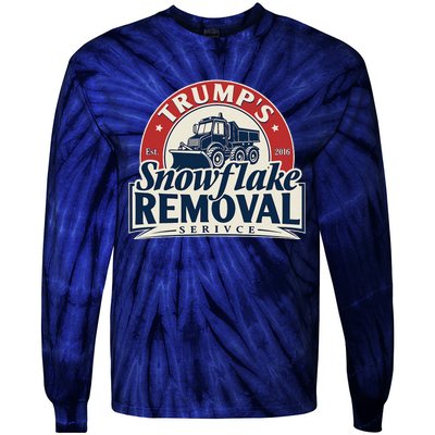 TrumpS Snowflake Removal Service Funny Trump 2024 Tie-Dye Long Sleeve Shirt