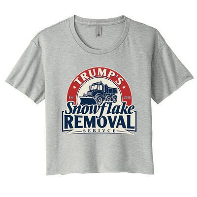 TrumpS Snowflake Removal Service Funny Trump 2024 Women's Crop Top Tee