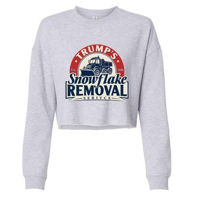 TrumpS Snowflake Removal Service Funny Trump 2024 Cropped Pullover Crew