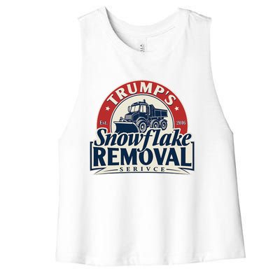 TrumpS Snowflake Removal Service Funny Trump 2024 Women's Racerback Cropped Tank