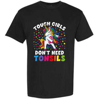 Tonsil Surgery Recovery Gift Unicorn Tonsil Removal Garment-Dyed Heavyweight T-Shirt