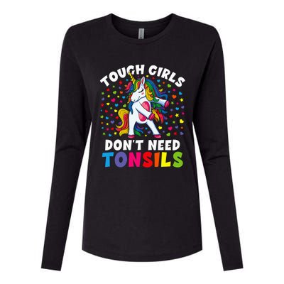 Tonsil Surgery Recovery Gift Unicorn Tonsil Removal Womens Cotton Relaxed Long Sleeve T-Shirt