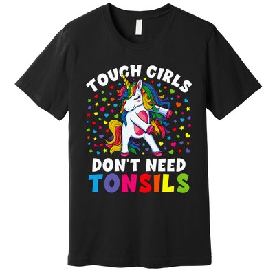 Tonsil Surgery Recovery Gift Unicorn Tonsil Removal Premium T-Shirt