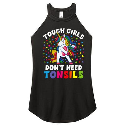 Tonsil Surgery Recovery Gift Unicorn Tonsil Removal Women’s Perfect Tri Rocker Tank