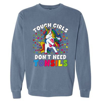 Tonsil Surgery Recovery Gift Unicorn Tonsil Removal Garment-Dyed Sweatshirt