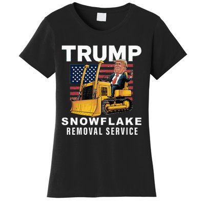 Trump Snowflake Removal Service Funny Donald Trump 2024 Women's T-Shirt