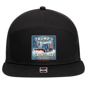 TrumpS Snowflake Removal Service Funny Trump 2024 7 Panel Mesh Trucker Snapback Hat