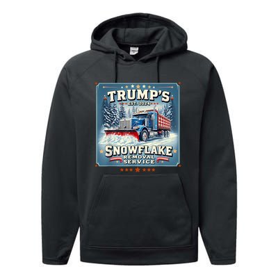 TrumpS Snowflake Removal Service Funny Trump 2024 Performance Fleece Hoodie