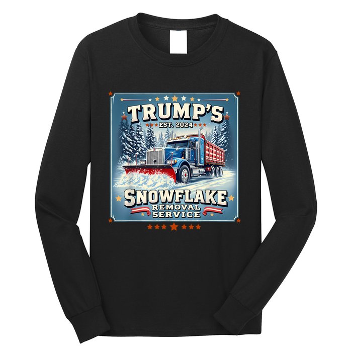 TrumpS Snowflake Removal Service Funny Trump 2024 Long Sleeve Shirt