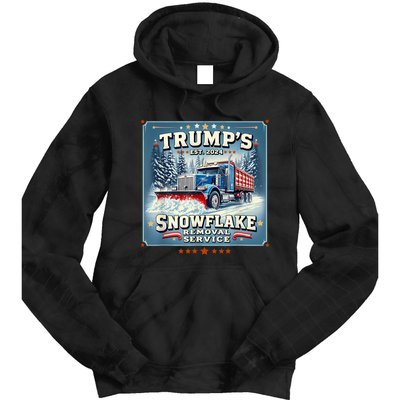 TrumpS Snowflake Removal Service Funny Trump 2024 Tie Dye Hoodie