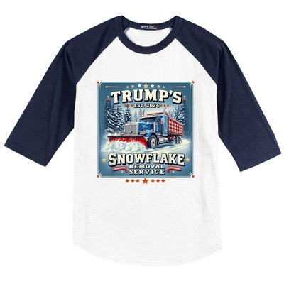 TrumpS Snowflake Removal Service Funny Trump 2024 Baseball Sleeve Shirt