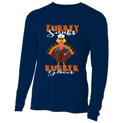 Turkey Scrubs Rubber Gloves Thanksgiving Scrub Tops Wo Cooling Performance Long Sleeve Crew