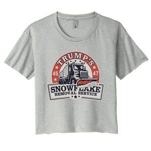 TrumpS Snowflake Removal Service Funny Trump Women's Crop Top Tee