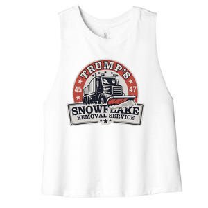 TrumpS Snowflake Removal Service Funny Trump Women's Racerback Cropped Tank