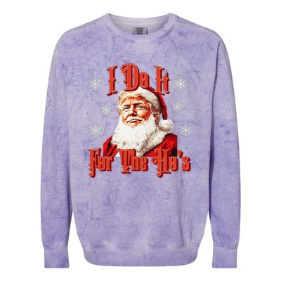 Trump Santa Retro I Do It For The HoS Colorblast Crewneck Sweatshirt