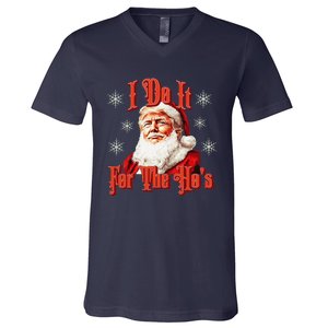 Trump Santa Retro I Do It For The HoS V-Neck T-Shirt