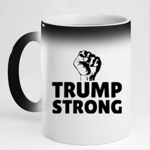 Trump Strong Rally Shooting Survivor Gun Shot 11oz Black Color Changing Mug