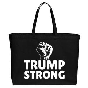 Trump Strong Rally Shooting Survivor Gun Shot Cotton Canvas Jumbo Tote