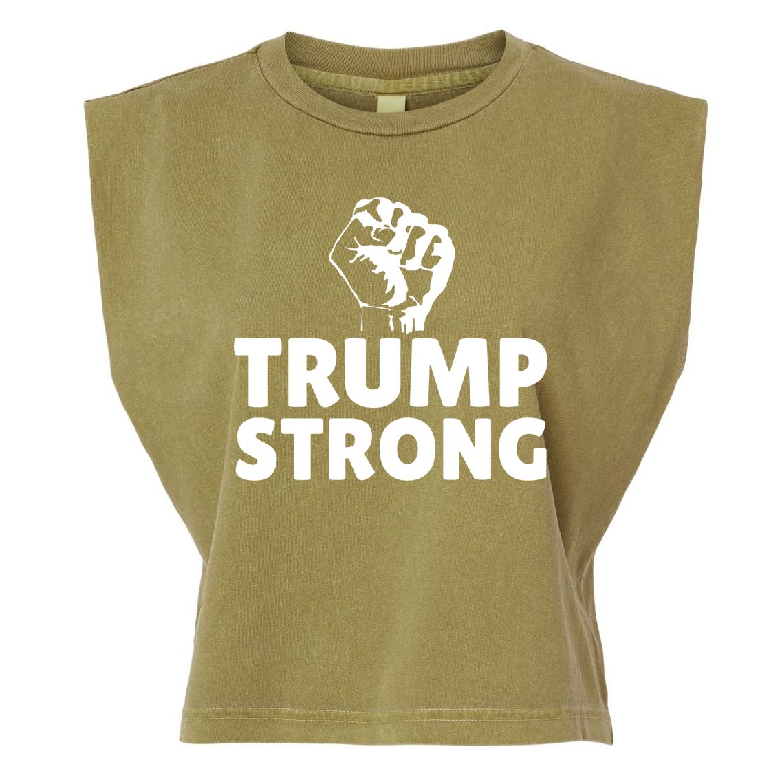 Trump Strong Rally Shooting Survivor Gun Shot Garment-Dyed Women's Muscle Tee